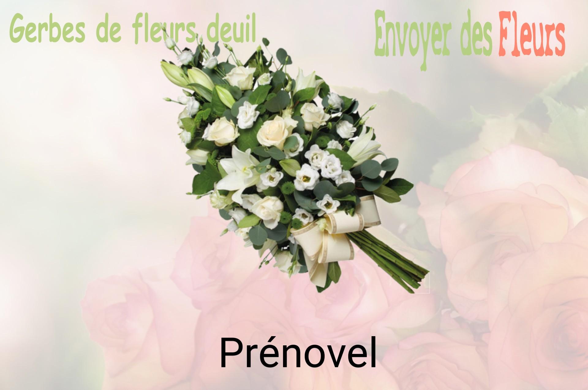 Gerbe de fleurs de deuil livrée à Prénovel